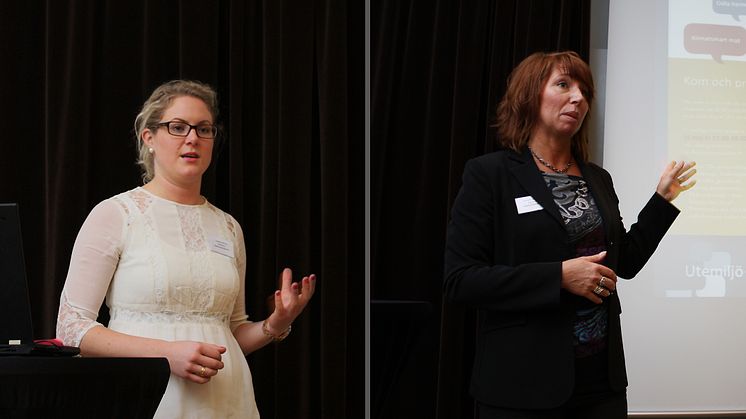 Camilla Karlsson och Charlotte Kindmark från Eskilstuna Kommunfastigheter berättar om Lagersbergsprojektet
