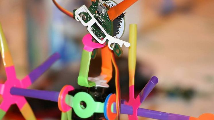 Maker-mingel efter seminariet med bl.a. Quirkbot  som är del av Vinnovaprojektet för digitalisering i skolan