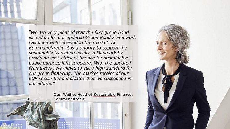 KommuneKredit’s first green transaction under the updated Green Bond Framework 2022