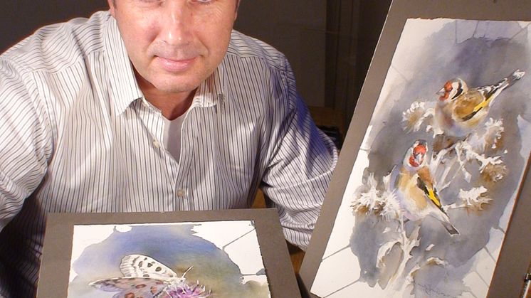 Roland Jonsson, naturmålare och hedersdoktor vid SLU 2016. (Foto: Vanessa Jonsson)