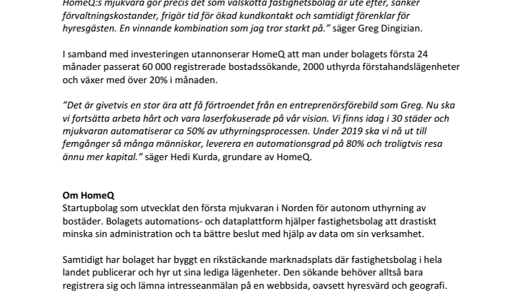Fastighetsprofil investerar i snabbväxande proptechbolag