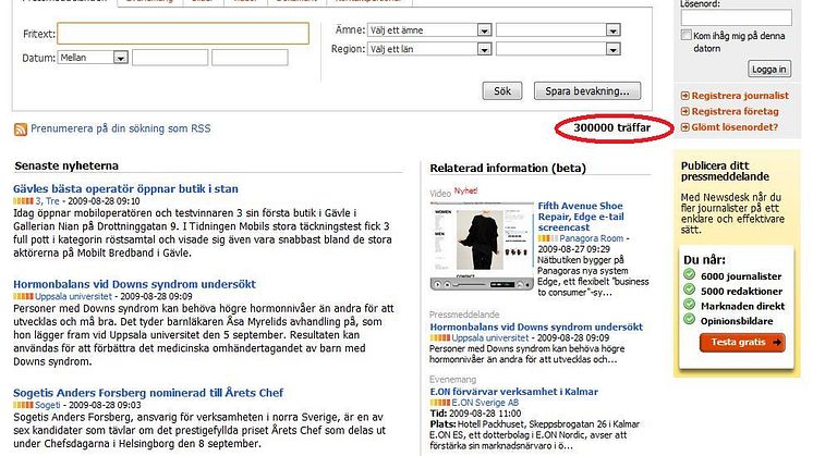 Nu över 300 000 nyheter som bevakas av 7000 journalister på Newsdesk