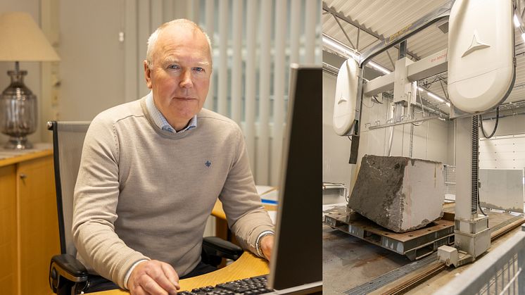 Anders Erdmark och nya såghallen i Näsinge