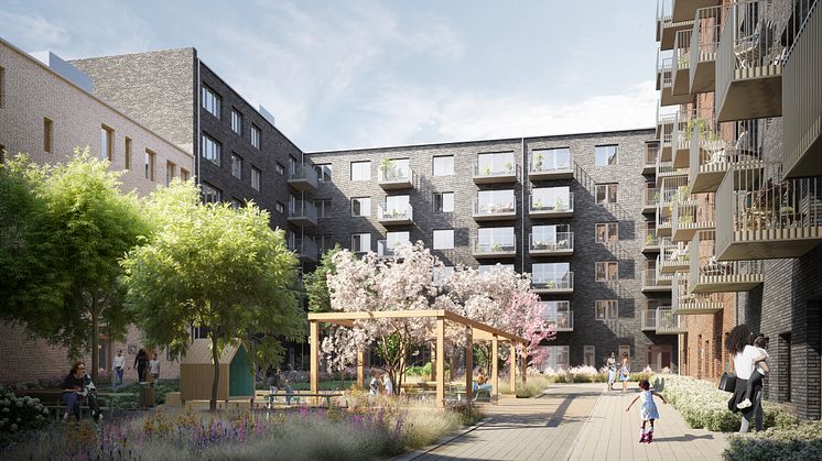 Gårdsbild på Mandolingatan