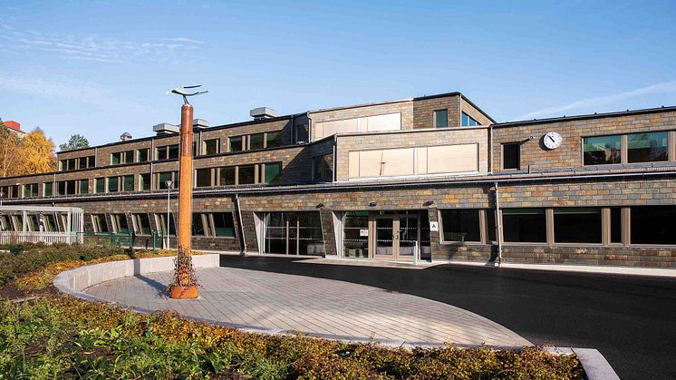 Skifferfasader på skolor och förskolor