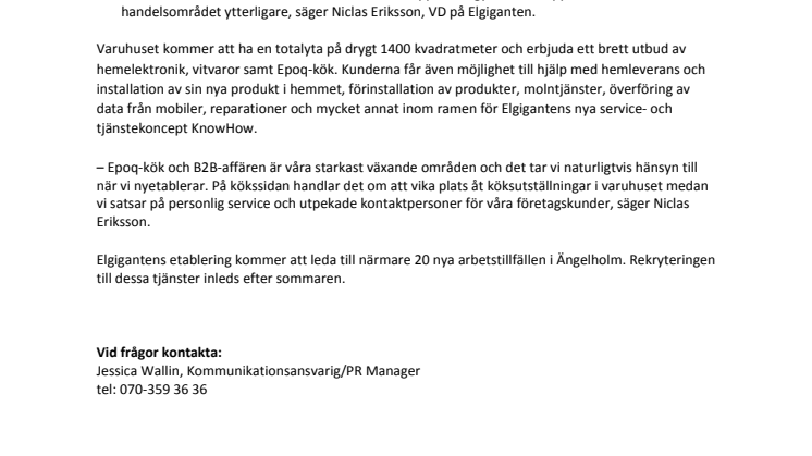 Elgiganten till Ängelholm
