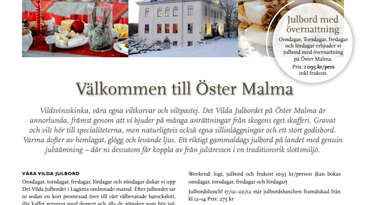 Öster Malma - Det Vilda Julbordet