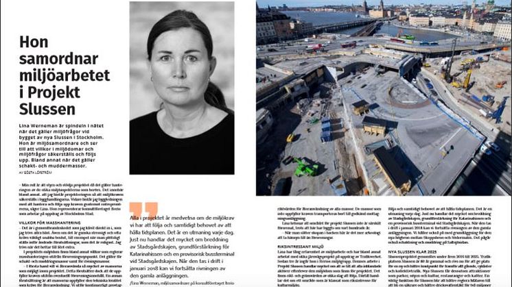 Dagens Infrastruktur intervjuar Lina Werneman om hennes roll i projekt Slussen