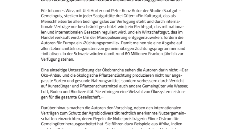 ‹Züchtungspromille› auf allen Lebensmitteln