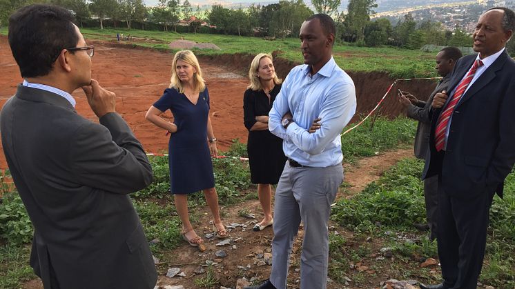 Delegationsledare Agneta Karlsson under en tidigare exportresa med Swecare till Rwanda, 2015.