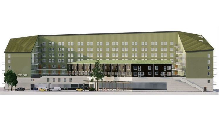 Ferdinand 9 i Spånga - kvarter med hyresrätter, vårdboende och Coopbutik