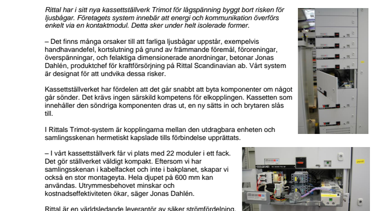 Säkrat mot ljusbågar