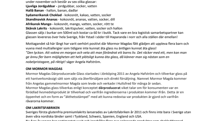 Lakritsfabriken i ägg- och mjölkfritt samarbete med  Mormor Magdas därproducerade glass!