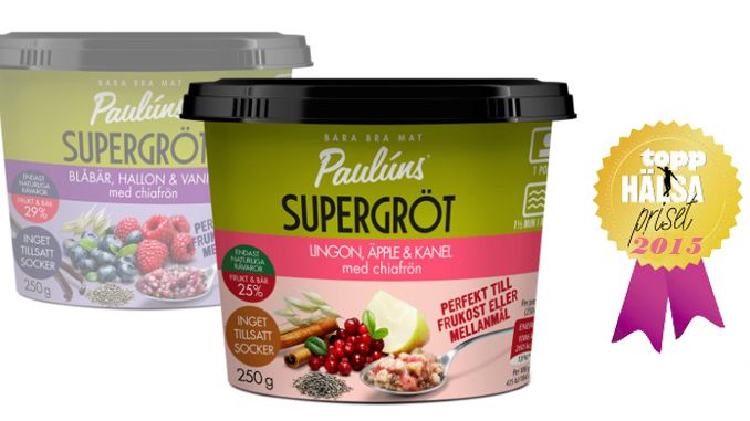 Paulúns Supergröt utsedd till Årets Toppmat 2015