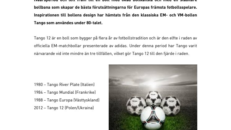 Bollen som ska ta Sverige till EM-final - adidas Tango 12