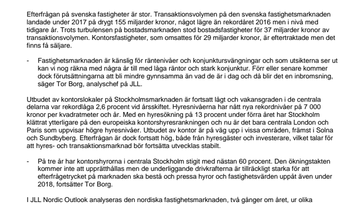 Det våras för fastighetsmarknaden men hur länge fortsätter högtrycket?