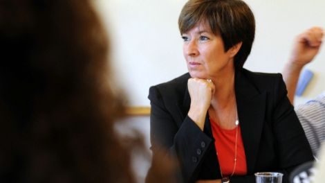 Mona Sahlin och Norges statsminister till Nordstan