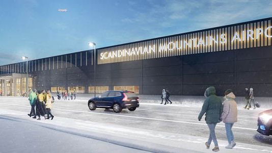 Nu lanserar SAS flyglinjer från Danmark och England till den nya flygplatsen mellan Sälen och Trysil