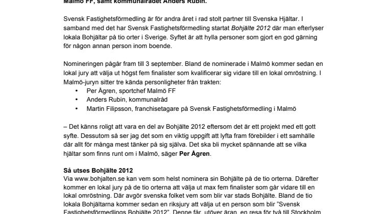 Malmöprofiler i juryn för Bohjälte 2012