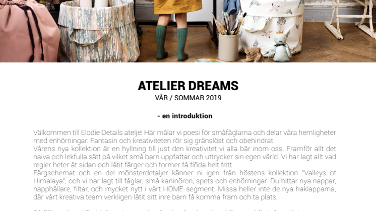 "Atelier Dreams" Elodie Details Vårkollektion 2019