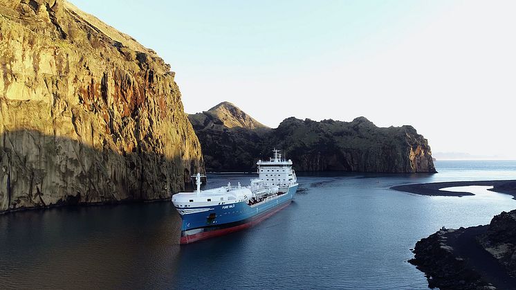 Fure Valö, one of the sister vessels in the Vinga series emitting less than half of the CO2 compared to older ships.