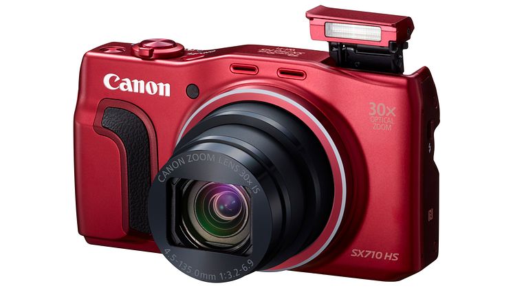 PowerShot SX710 HS RED FSL Flash Up