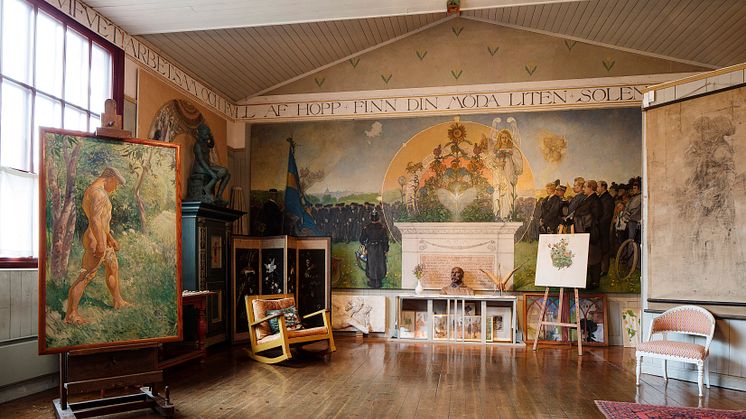 Stora ateljén på Carl Larsson-gården.