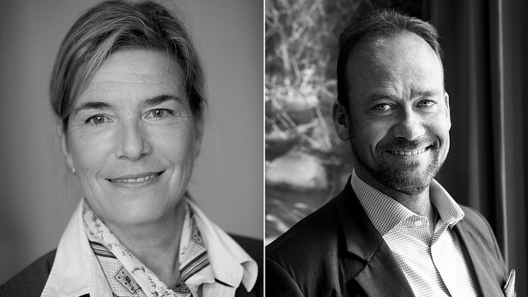 Annette Eriksson, VD Vasa Vind, och Tord Rixborn, affärsutvecklingsdirektör Modity.