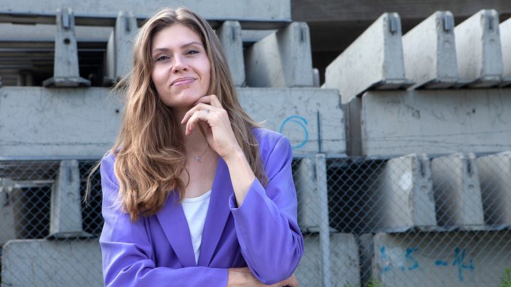 På bilden: Katarina Stensson, partiledare för Piratpartiet. Foto: Tobias Hellsten