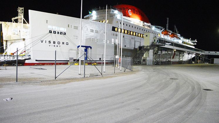 Gotlands hamnar  miljösatsar med Titan mastbelysning i Visby hamn