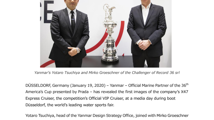 Yanmar Presents X47 Express Cruiser with America’s Cup