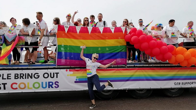 The GTR float at Brighton & Hove Pride 2019