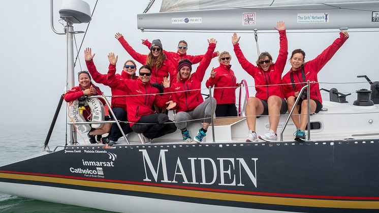 HI-res image - Inmarsat - The crew on-board Maiden are benefiting from reliable satellite communications provided by Connectivity Partner Inmarsat during their global tour ©The Maiden Factor/Kaia Bint Savage