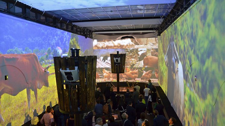 Blick in den multimedialen Erlebnisraum im Entdeckerhaus Arche im Zoo Leipzig - Foto: Carolin Winter