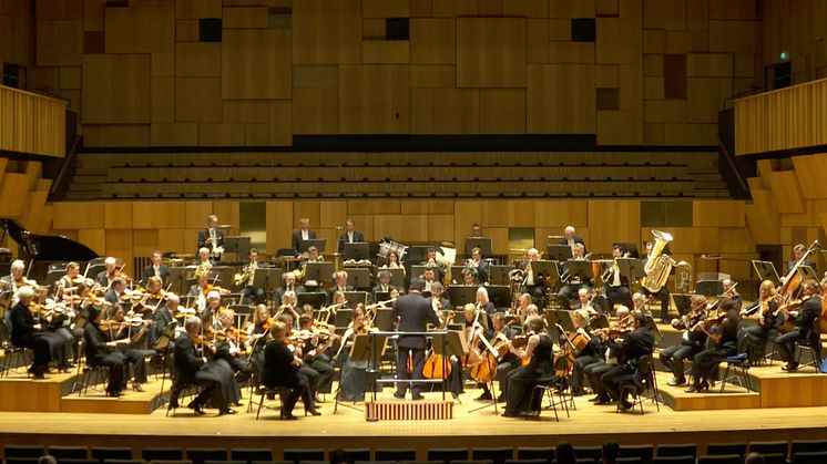 Streamad konsert med MSO 13 mars (skärmdump) 