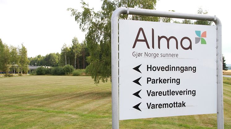 Alma Norge AS innkjørsel