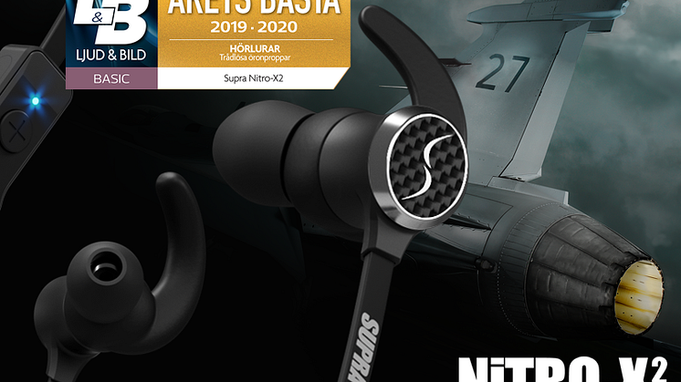 NiTRO-X2 - "Årets Bästa" Trådlösa öronproppar i Norden 2019-2020