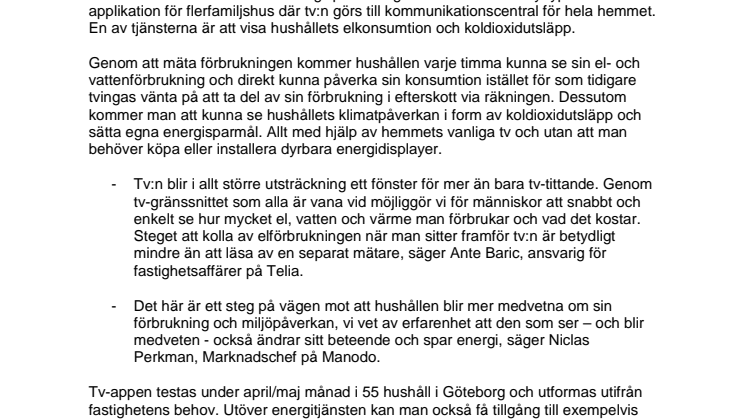 App i Telias digital-tv ska minska hushållens elnota