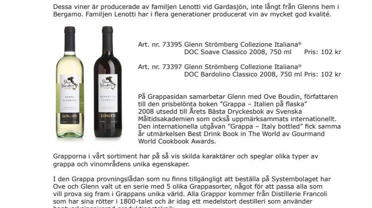 Glenns vin och grappa
