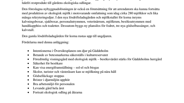 Därför byggs en ny ladugård i Gäddeholm