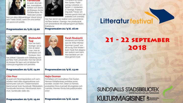 ​Ibn Rushd ordnar flerspråkig litteraturfestival i Sundsvall