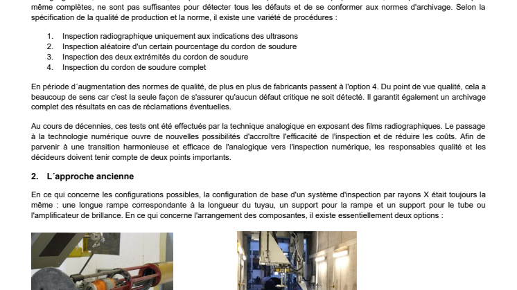 Inspection des soudures grâce aux rayons X La High-tech rencontre l'industrie lourde