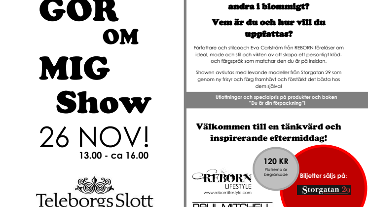GÖR-OM-MIG-show!  - Teleborgs Slott, Växjö 26 nov