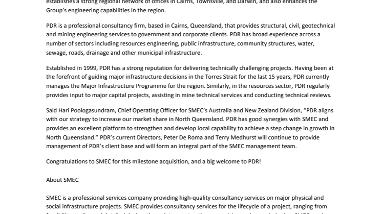 SMEC makes first acquisition since joining Surbana Jurong