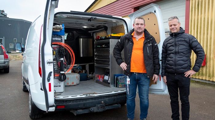 Mikael Eriksson, EM el AB och Richard Johansson, Elektroskandia Sverige AB. Foto: Sune Eskelinen