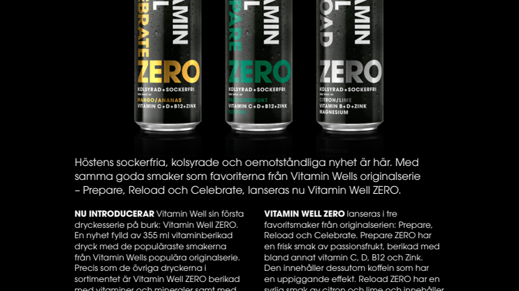 Inget socker, 100 procent Vitamin Well - Favoritdrycken nu på burk