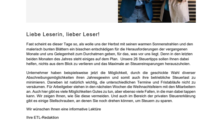Steuertipps für Unternehmer zum Jahresende 