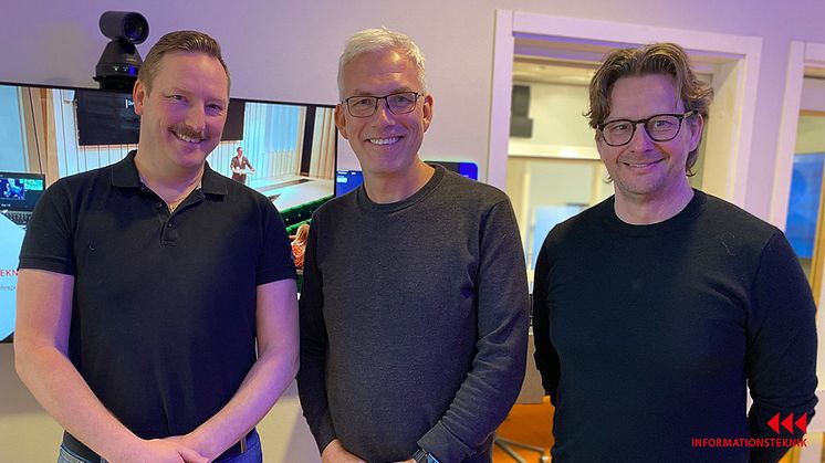 Hans Ekdahl VD HELL Produktion, Patrik Camp VD Informationsteknik & Magnus Krabbe vice VD Informationsteknik.