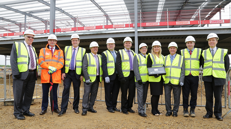 Landmark reached at Hitachi Rail Europe’s Newton Aycliffe factory as steel frame is erected
