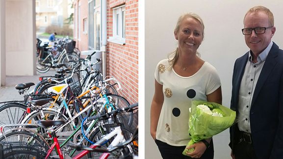Helena Källström och Thomaz Birgerson från Högskolan Väst närvarade under prisceremonin i Göteborg.